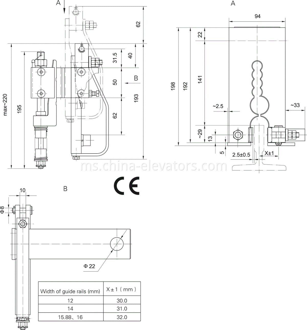 Progressive Safety Gear for KONE Elevators KM966999